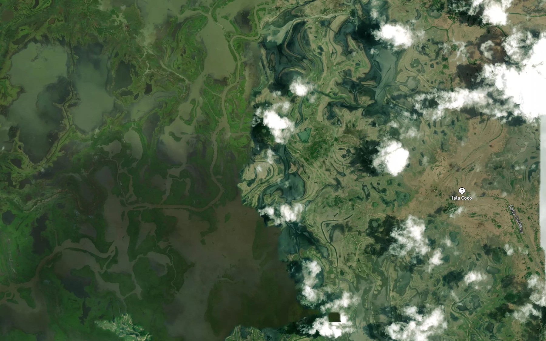 Satellite map of the Cano Cienaga Prieta