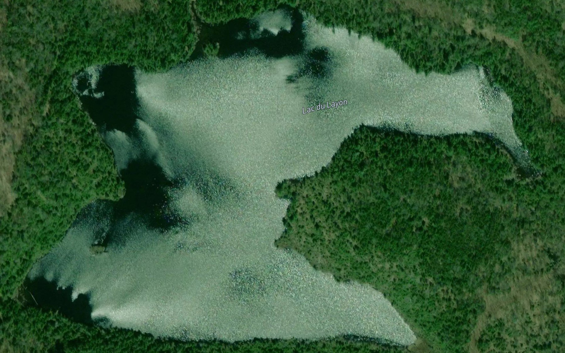 Satellite map of the Lac du Layon