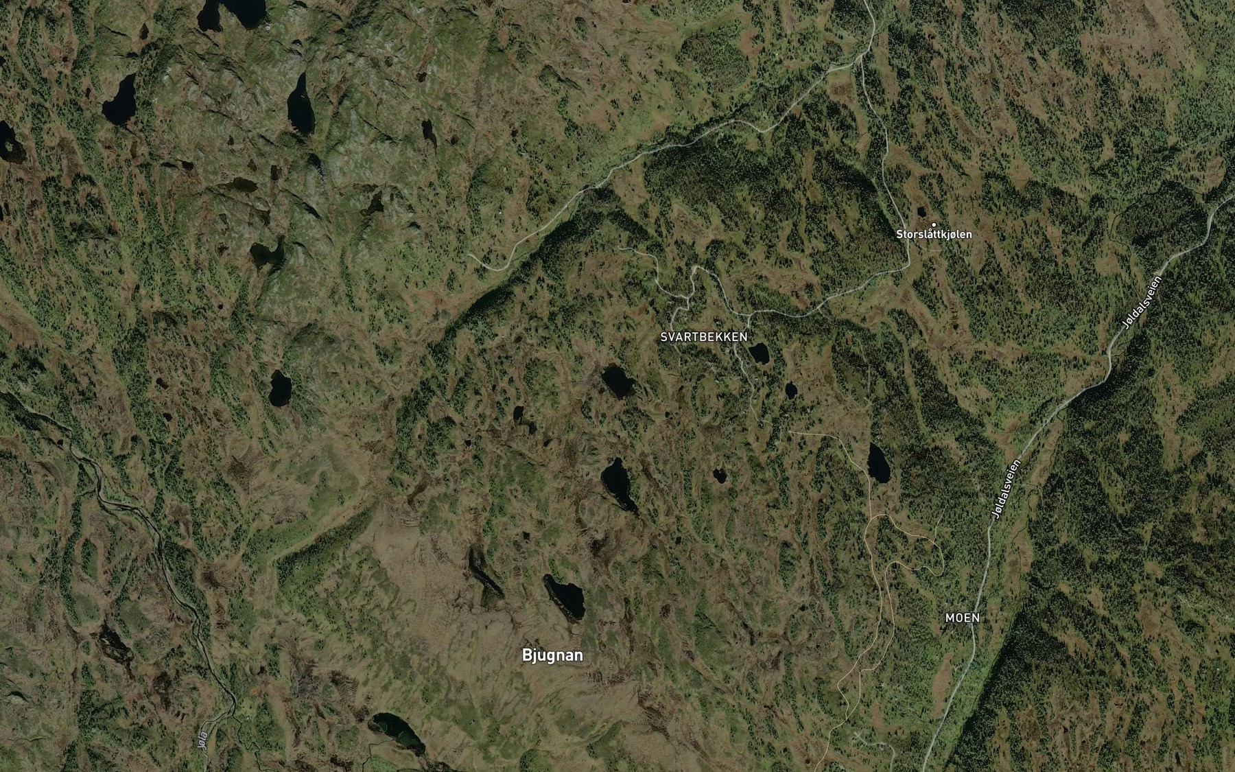Satellite map of the Bjogntjornin