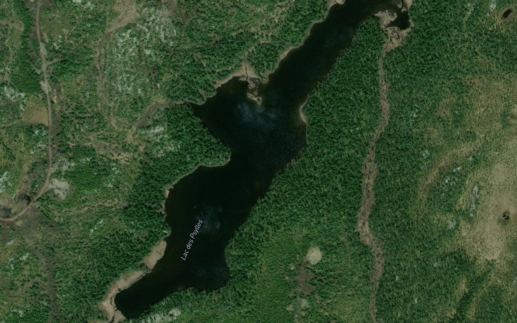 Satellite map of the Lac des Psylles
