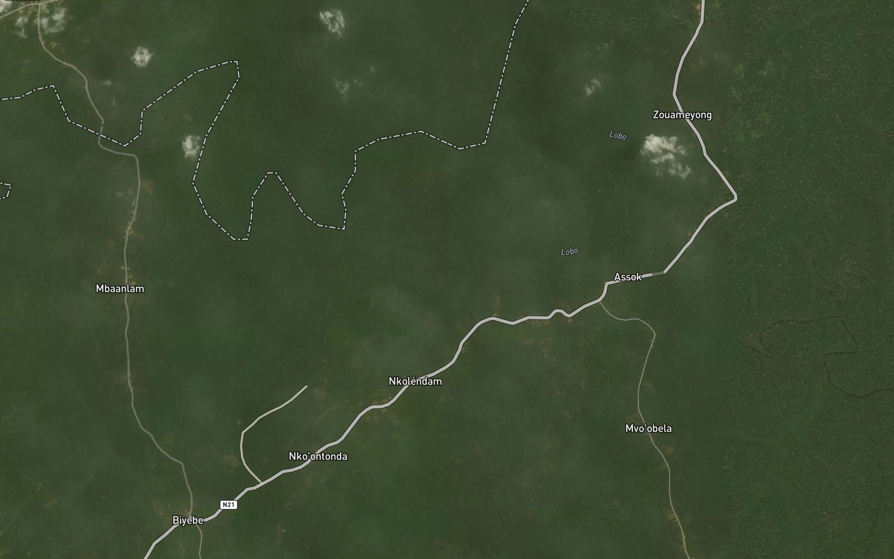 Satellite map of the Niangeu