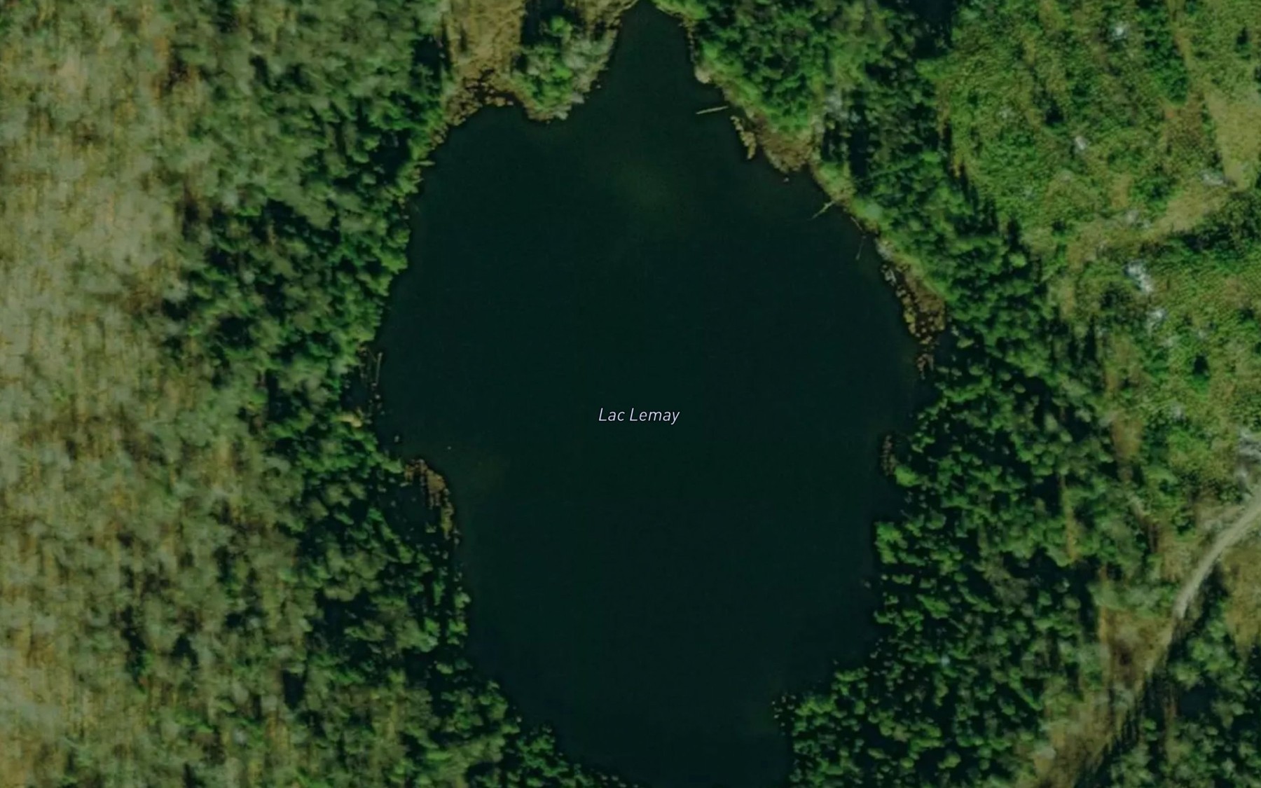 Satellite map of the Lac Lemay