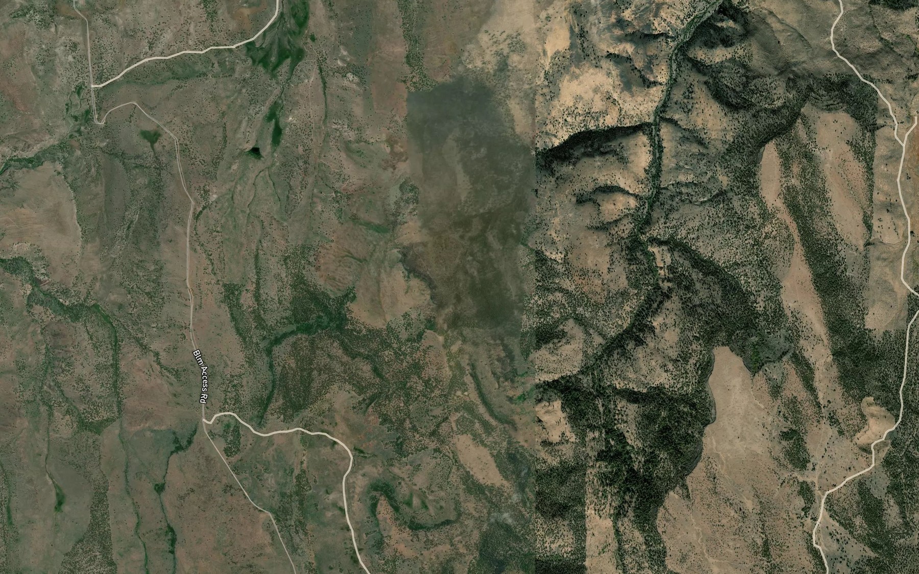 Satellite map of the Bootleg Spring