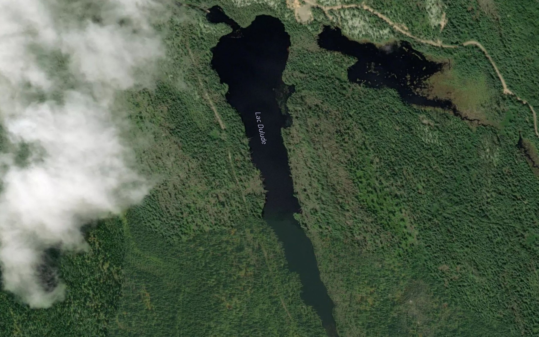 Satellite map of the Lac Dulude