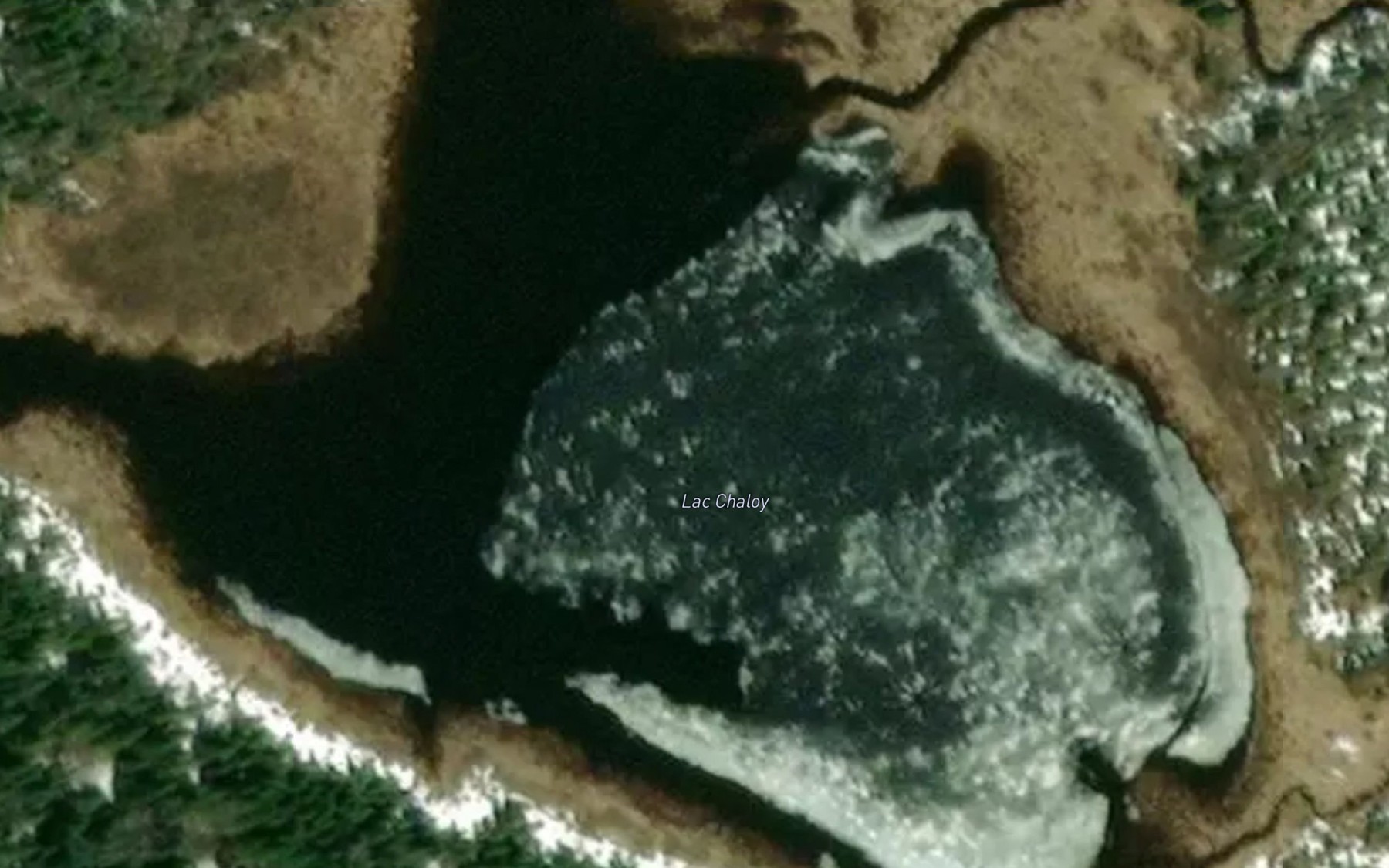 Satellite map of the Lac Chaloy