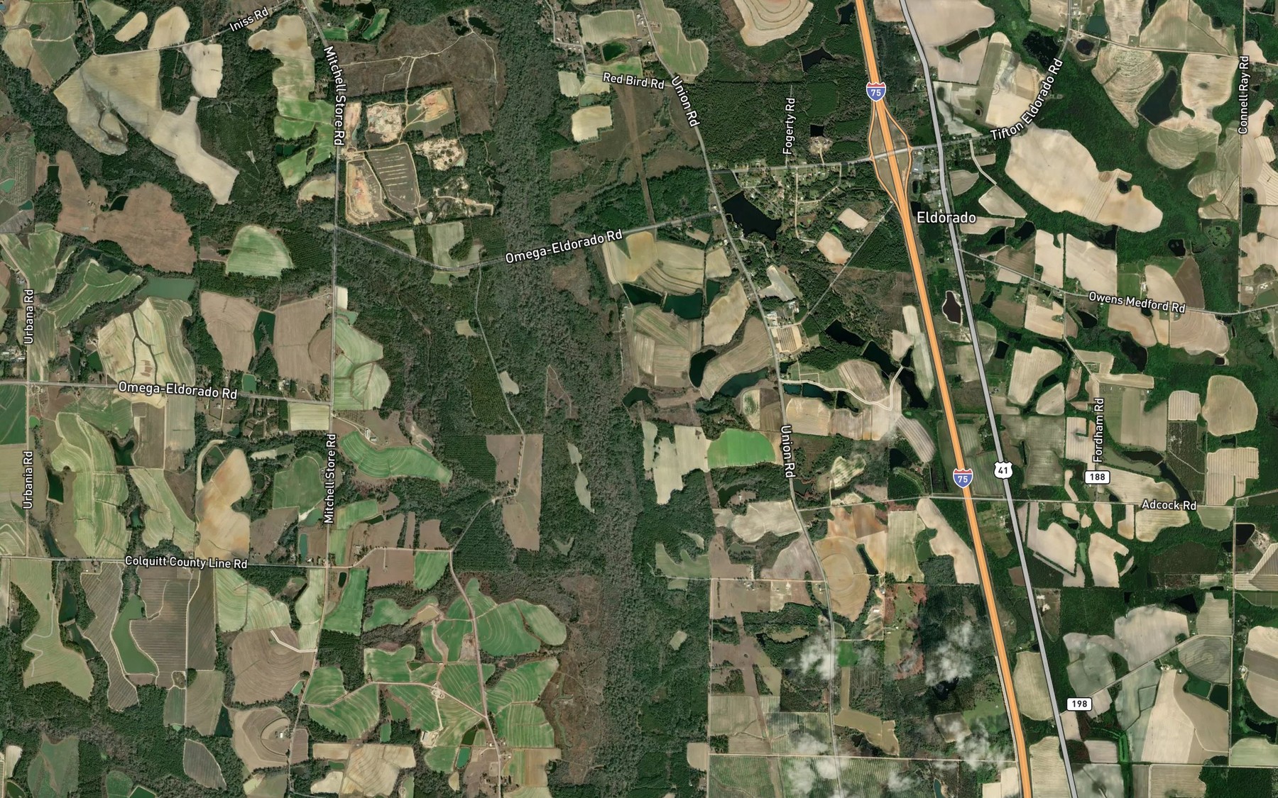 Satellite map of the Rutland Lake South