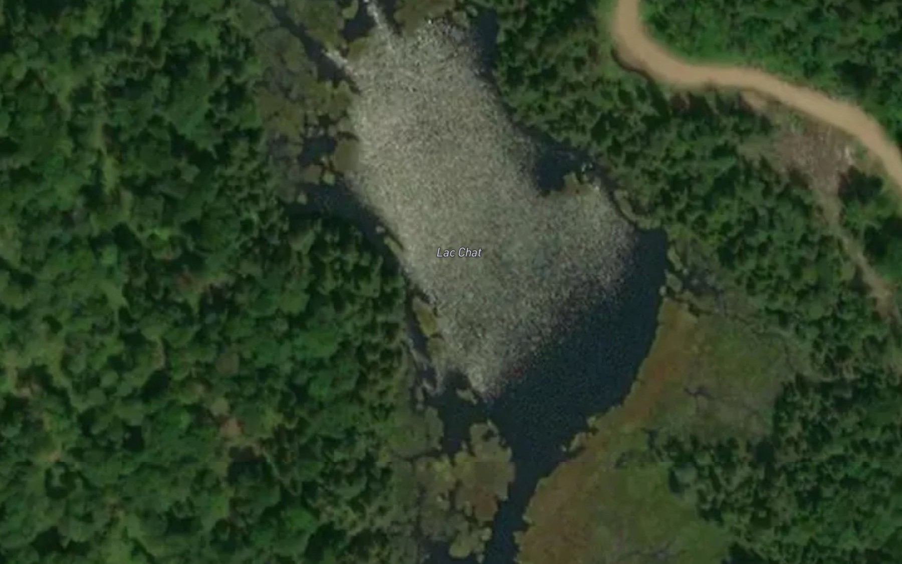 Satellite map of the Lac Chat