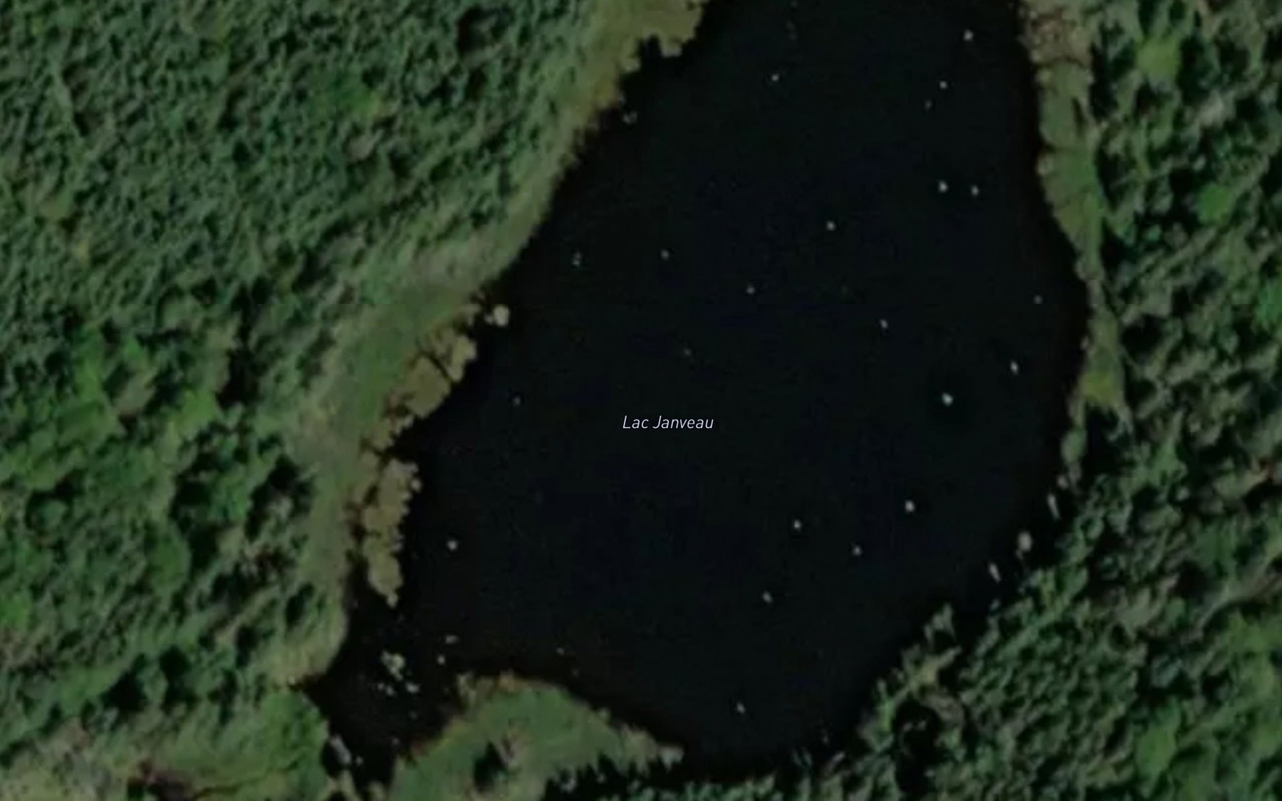 Satellite map of the Lac Janveau