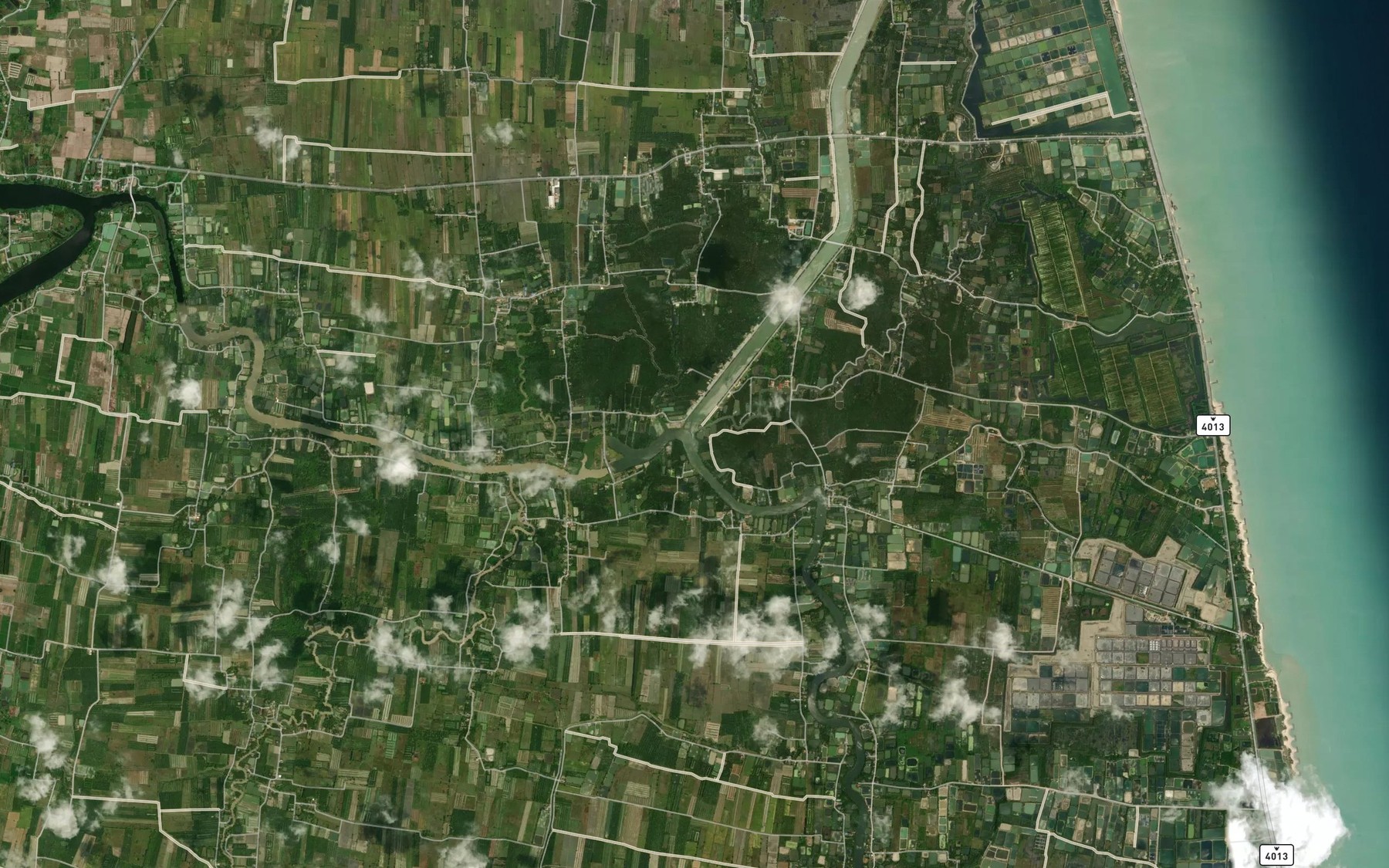 Satellite map of the Khlong Bang Rong