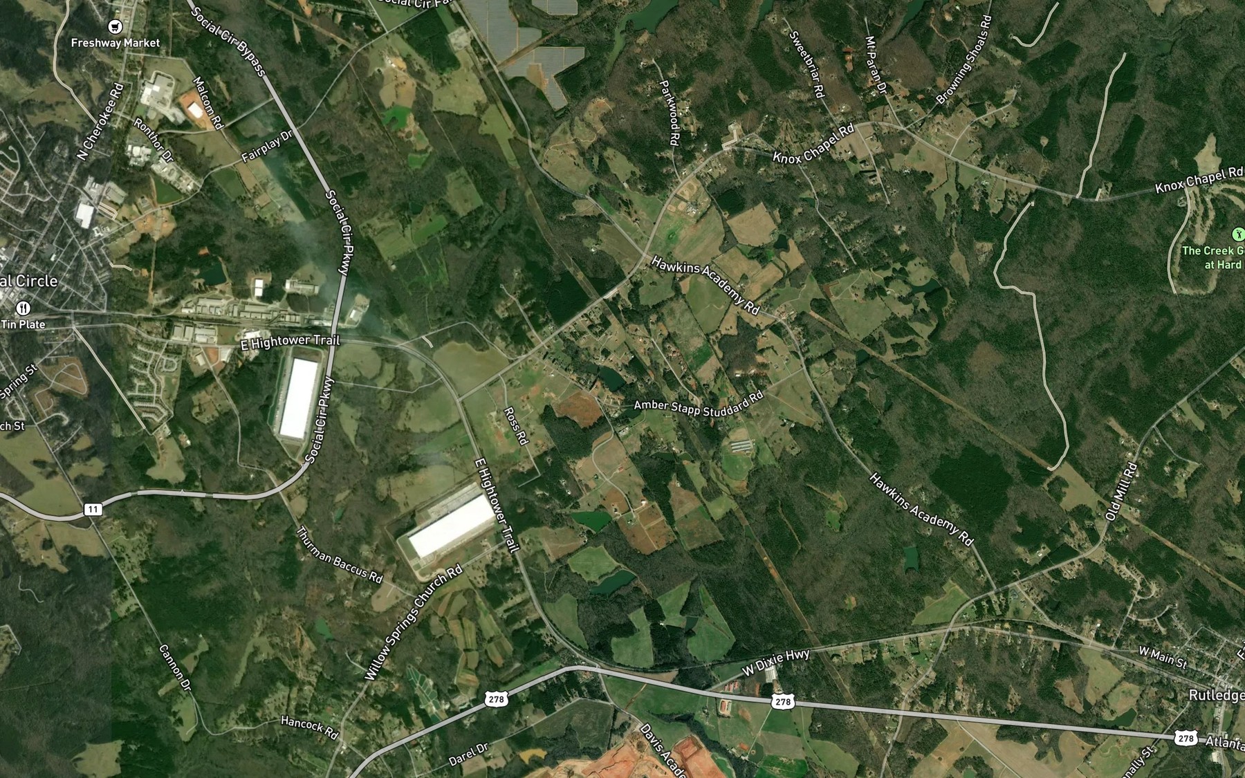 Satellite map of the Bradley Lake