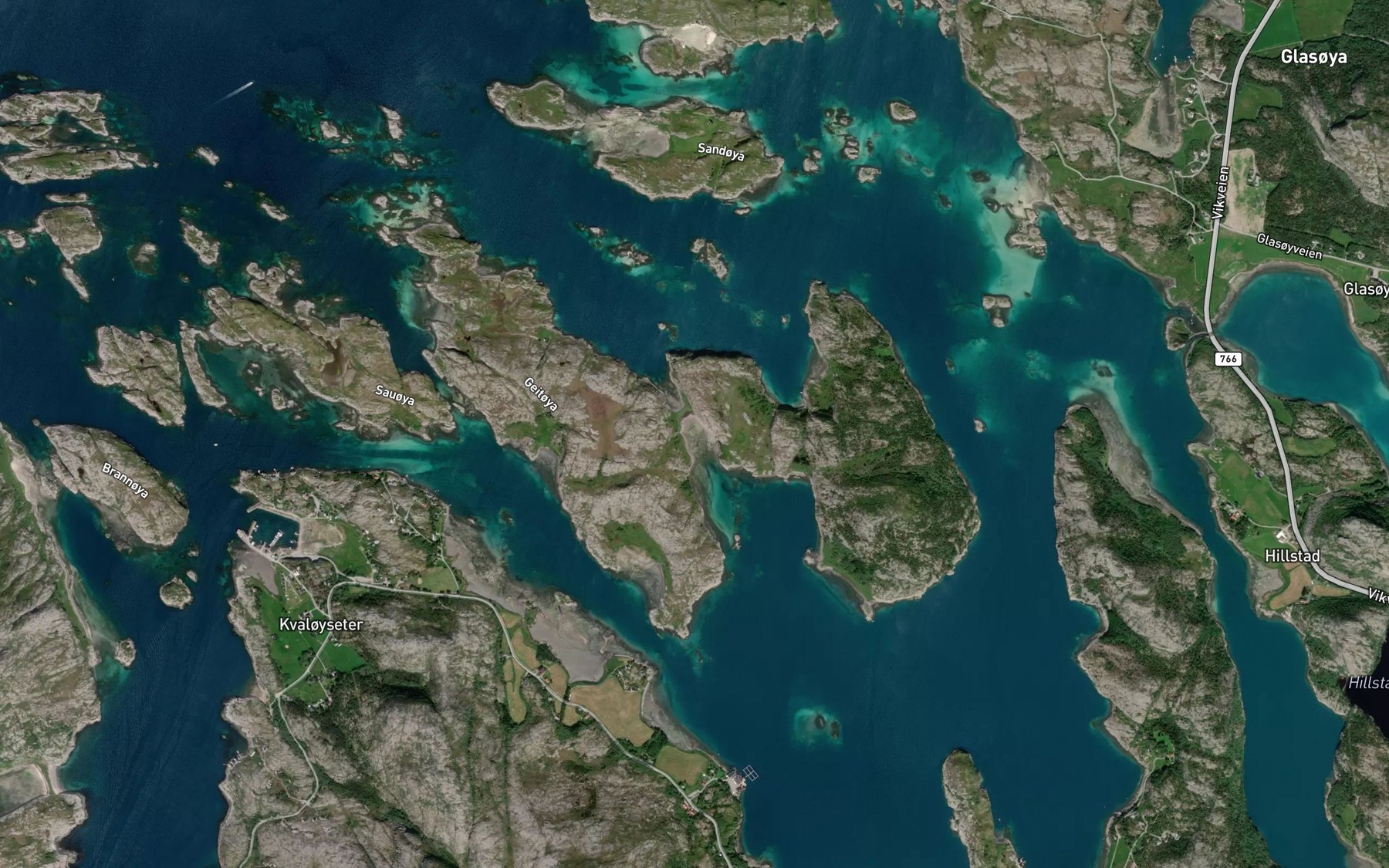Satellite map of the Laukvika