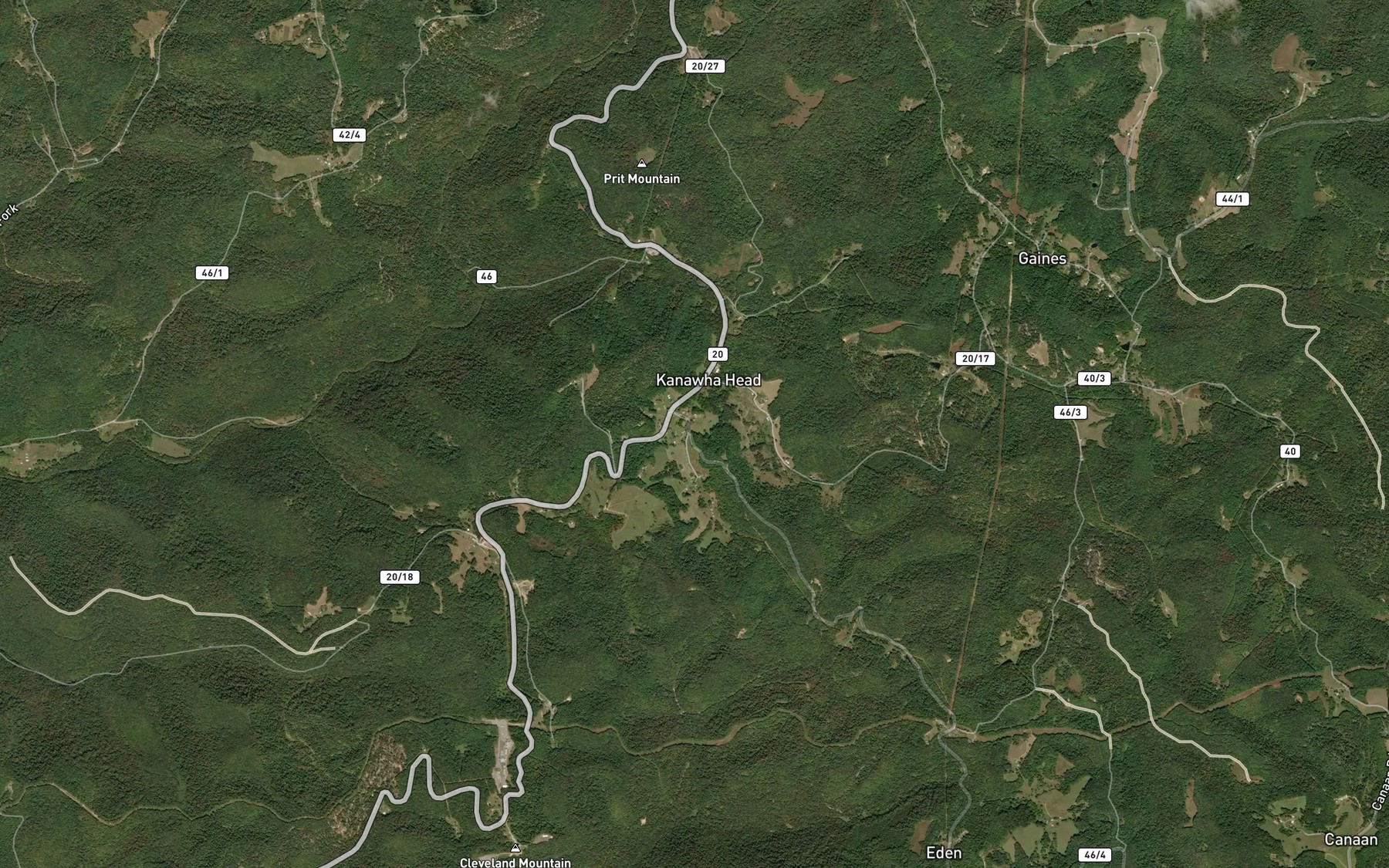 Satellite map of the McDavidson Spring