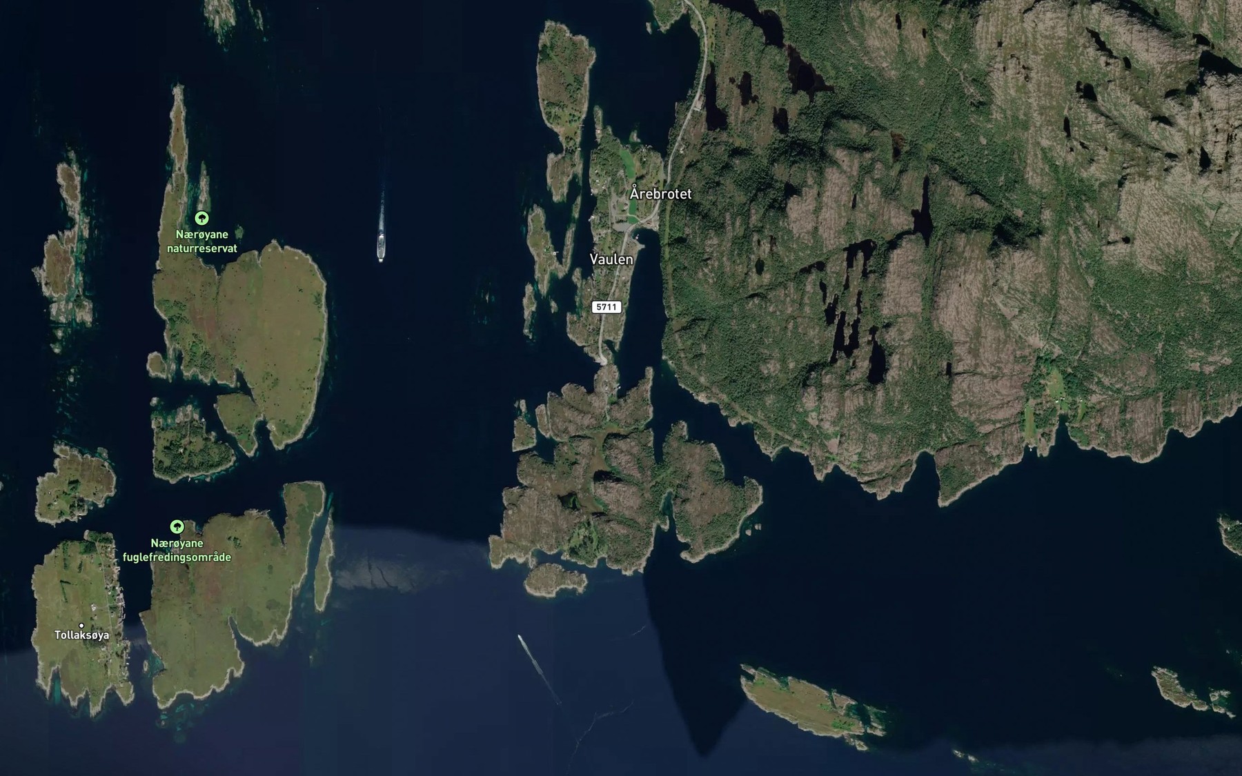 Satellite map of the Hillersvika