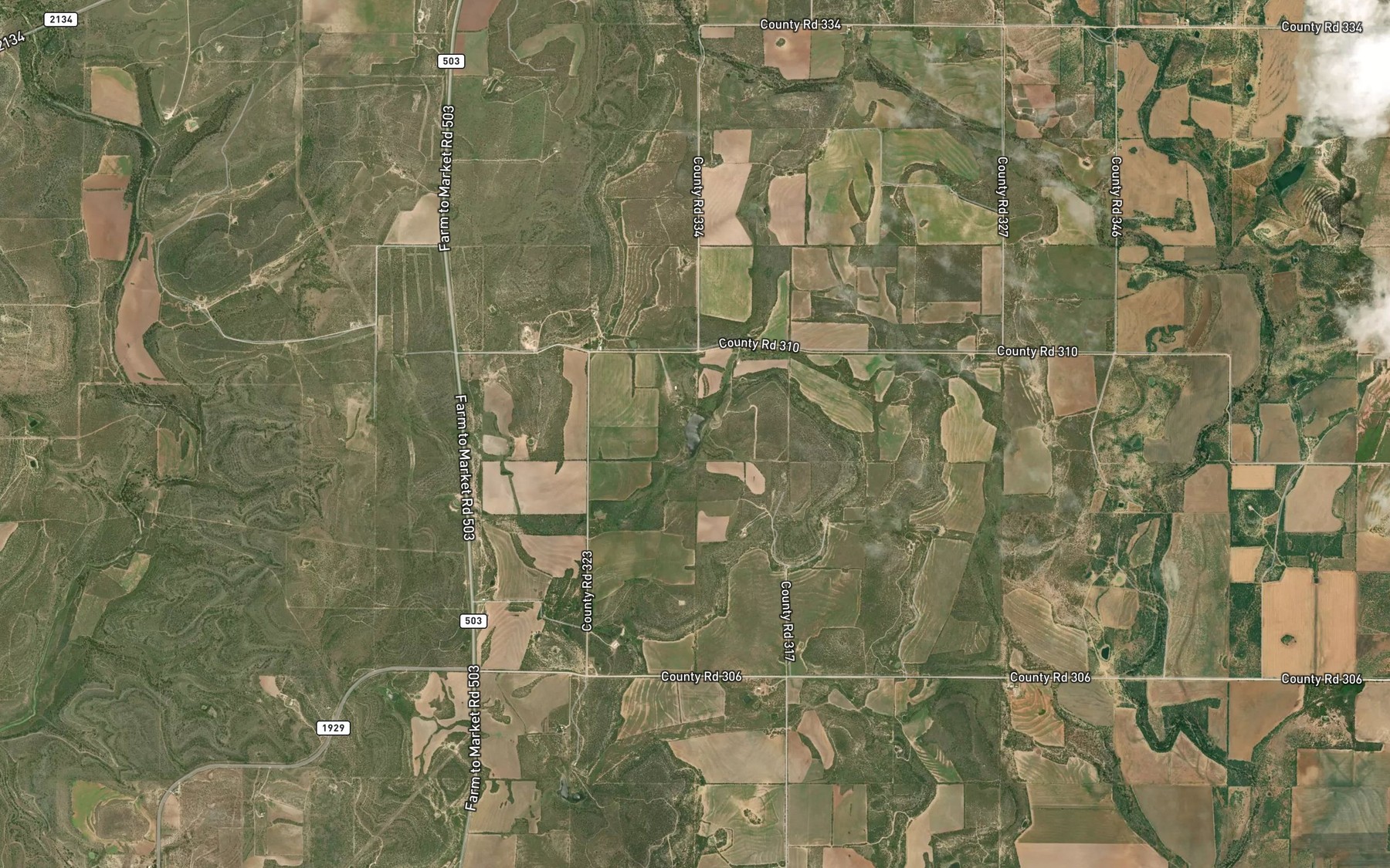 Satellite map of the Soil Conservation Service Site 14 Reservoir