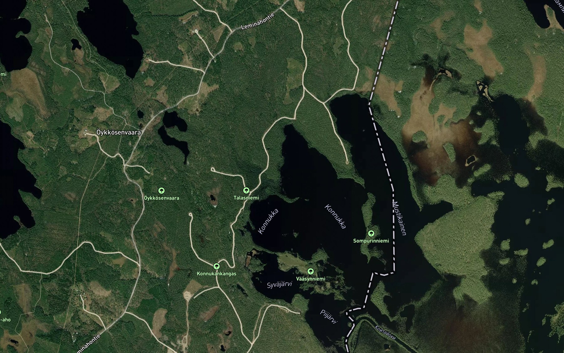Satellite map of the Kaatiolamminpuro