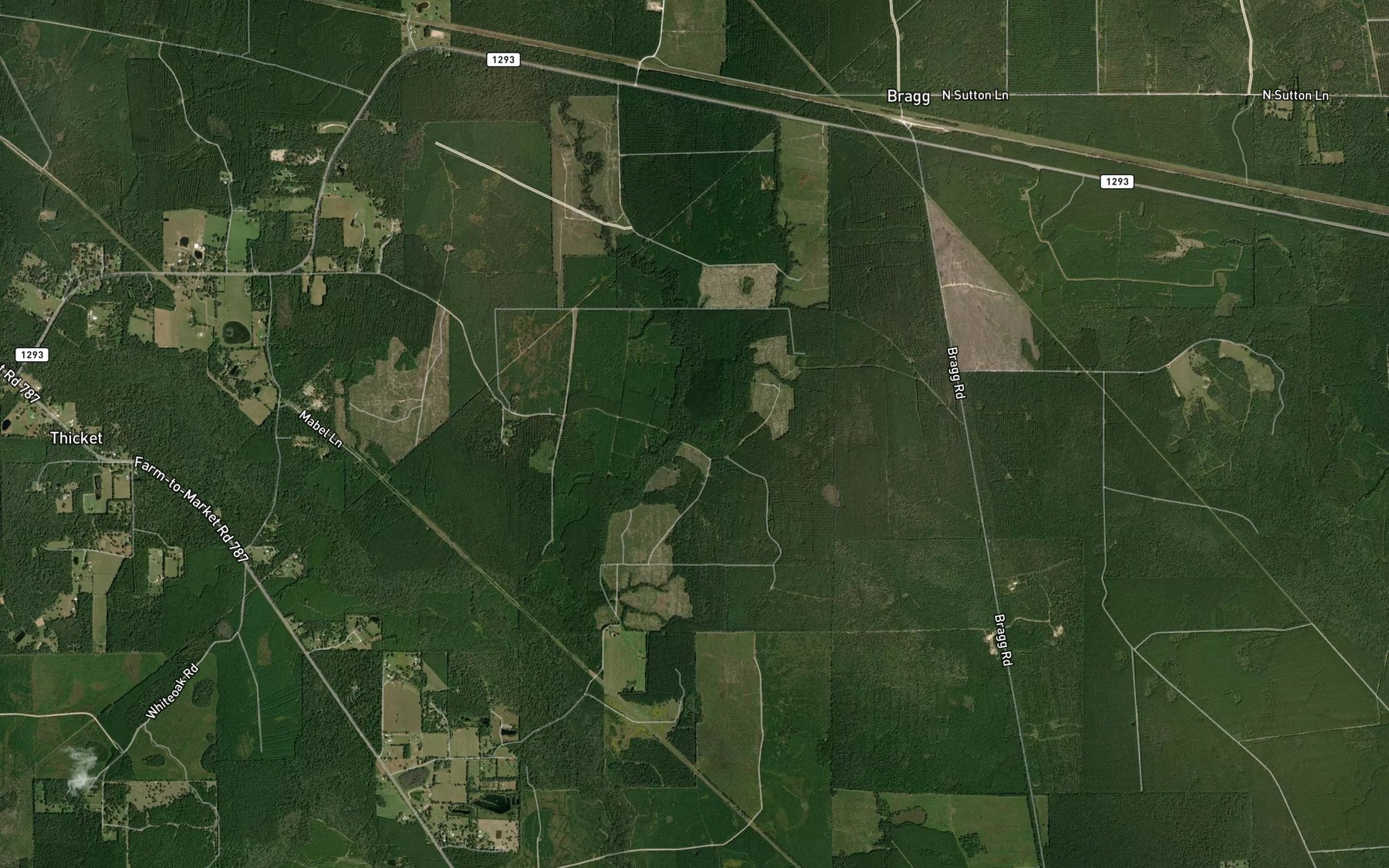 Satellite map of the Union Well Creek