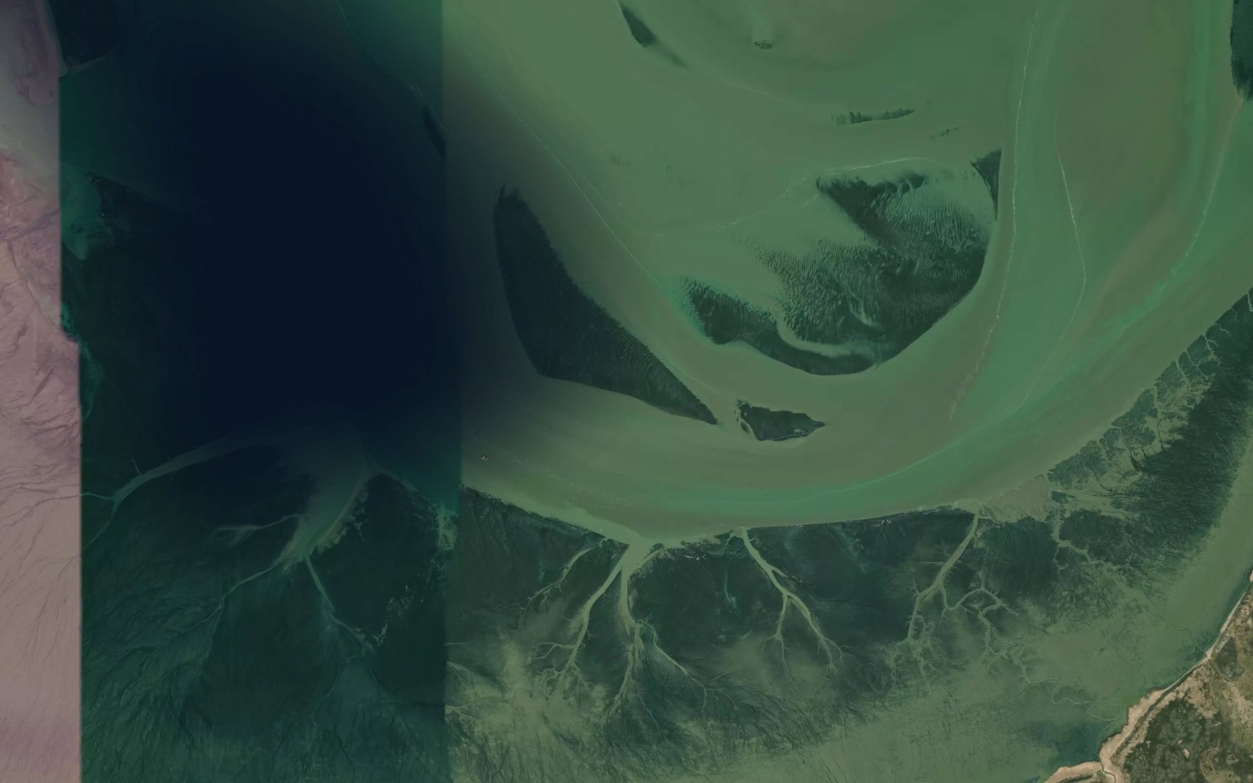 Satellite map of the Egegik Bay
