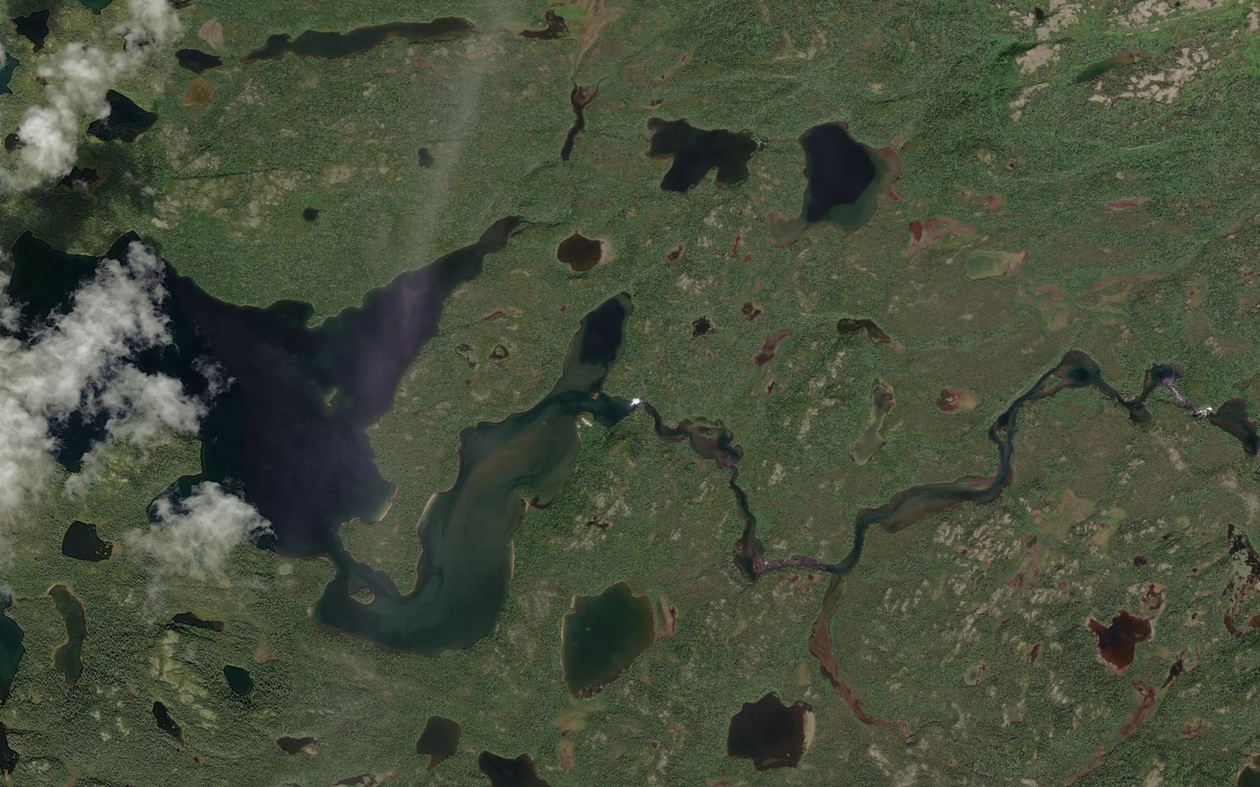 Satellite map of the Kokhanok River