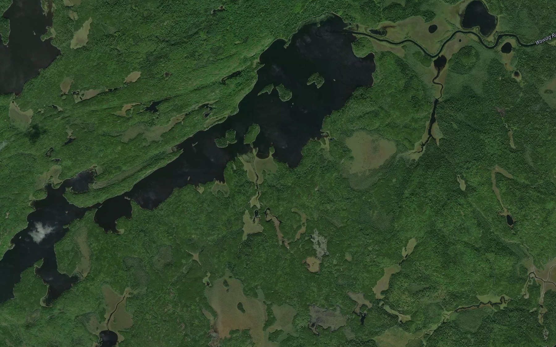 Satellite map of the Kawa Bay