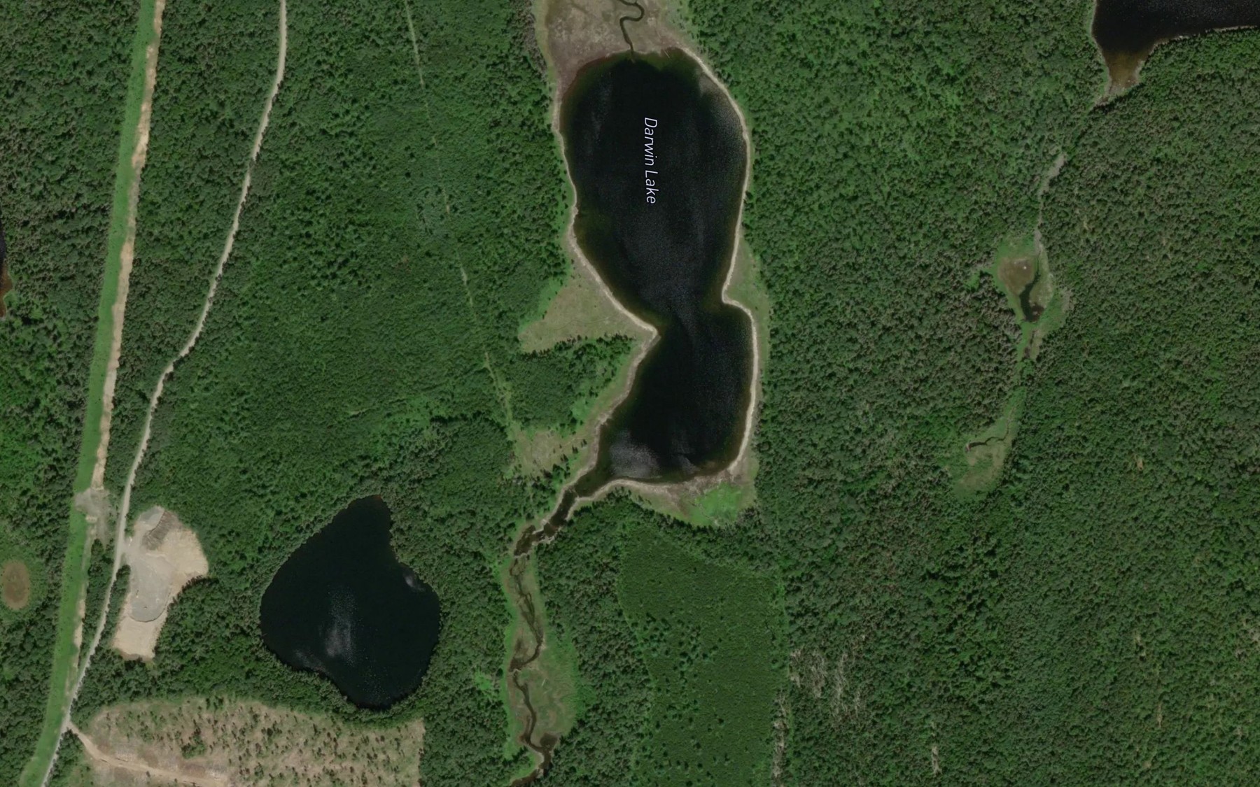 Satellite map of the Darwin Lake