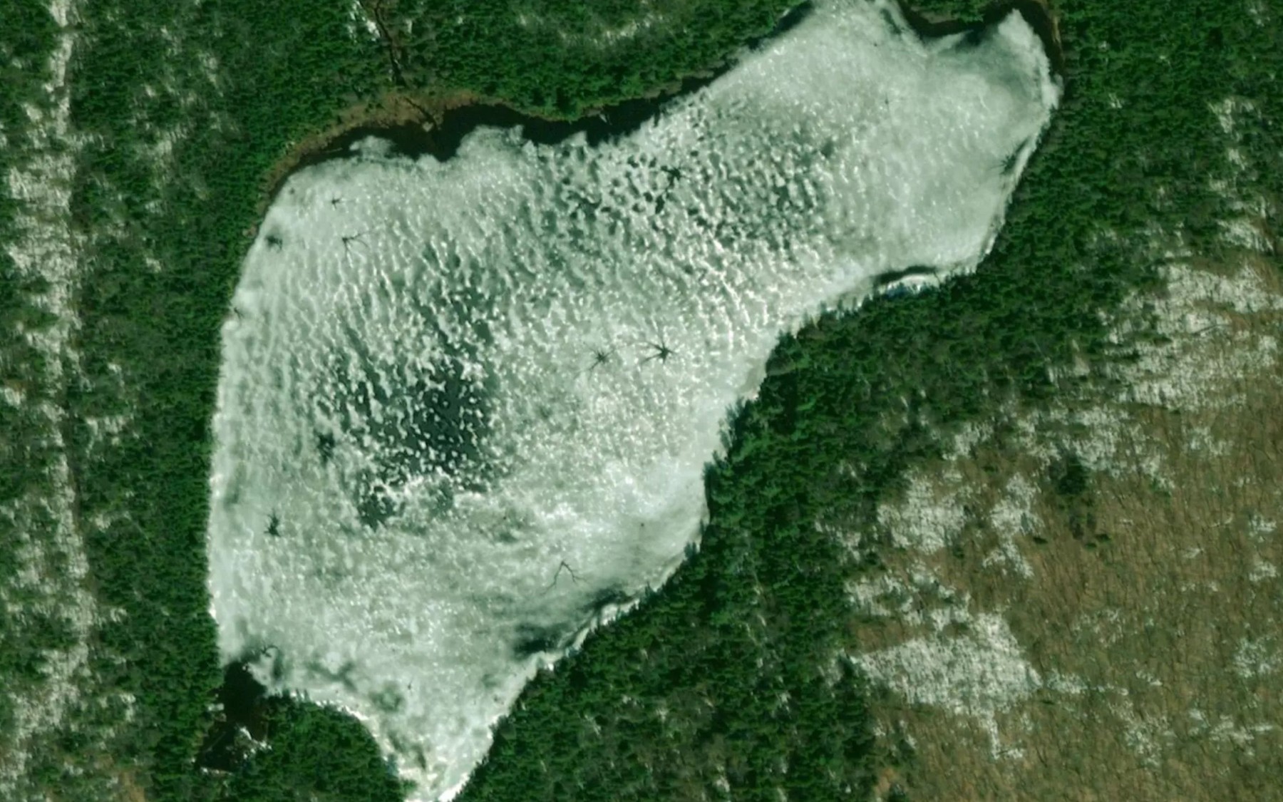 Satellite map of the Lac de la Lampee