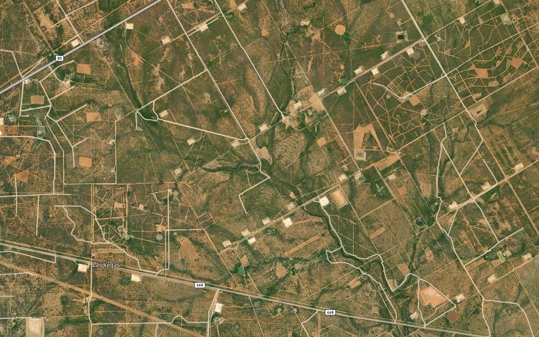 Satellite map of the Elm Creek