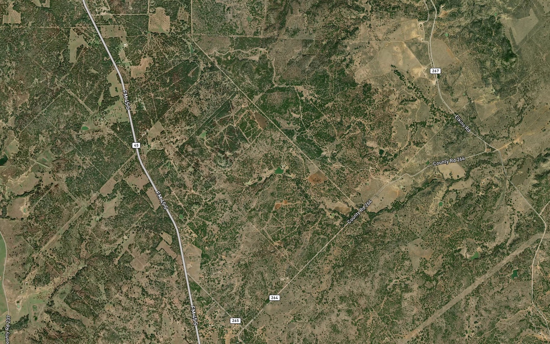 Satellite map of the Brownwood Lateral Watershed Number 25
