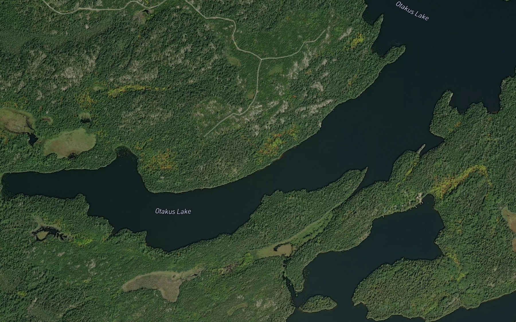 Satellite map of the Otakus Lake