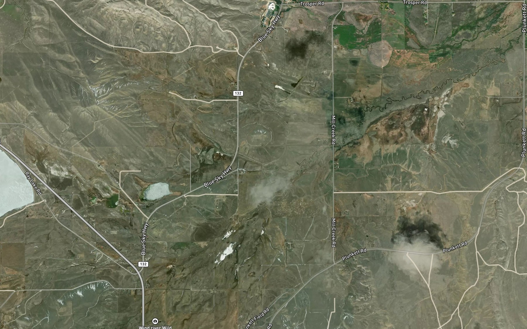 Satellite map of the McCaskey Drain