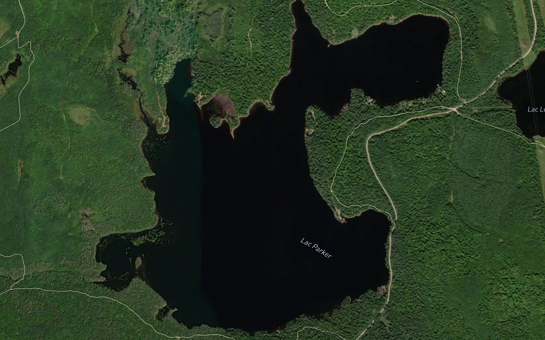 Satellite map of the Lac Parker