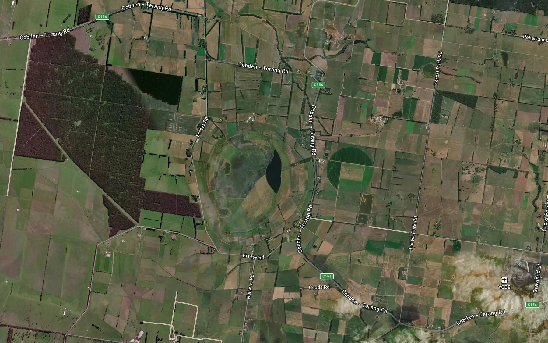 Satellite map of the Lake Cobrico