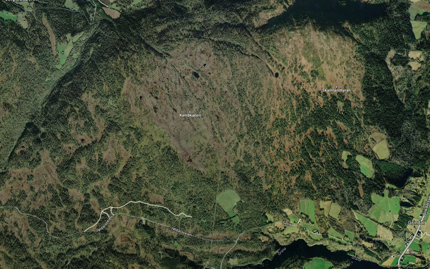 Satellite map of the Sea