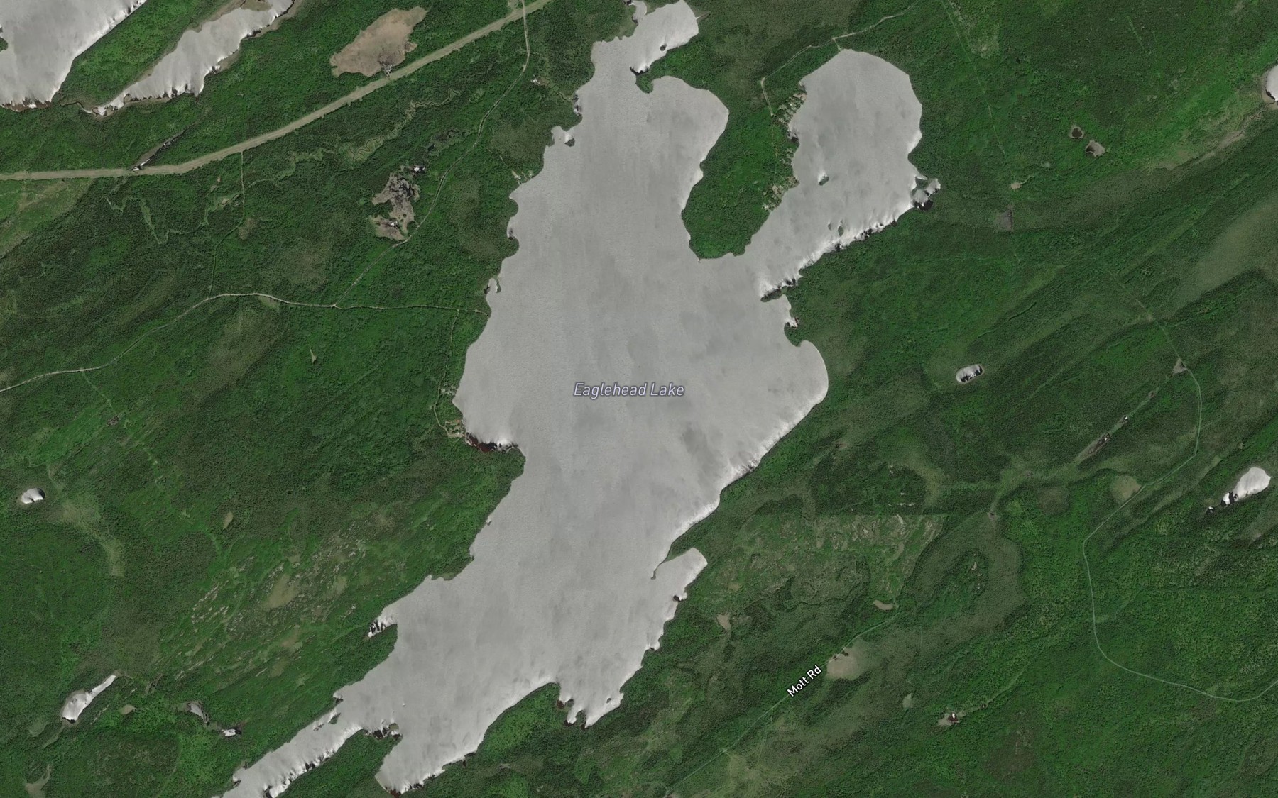 Satellite map of the Eaglehead Lake