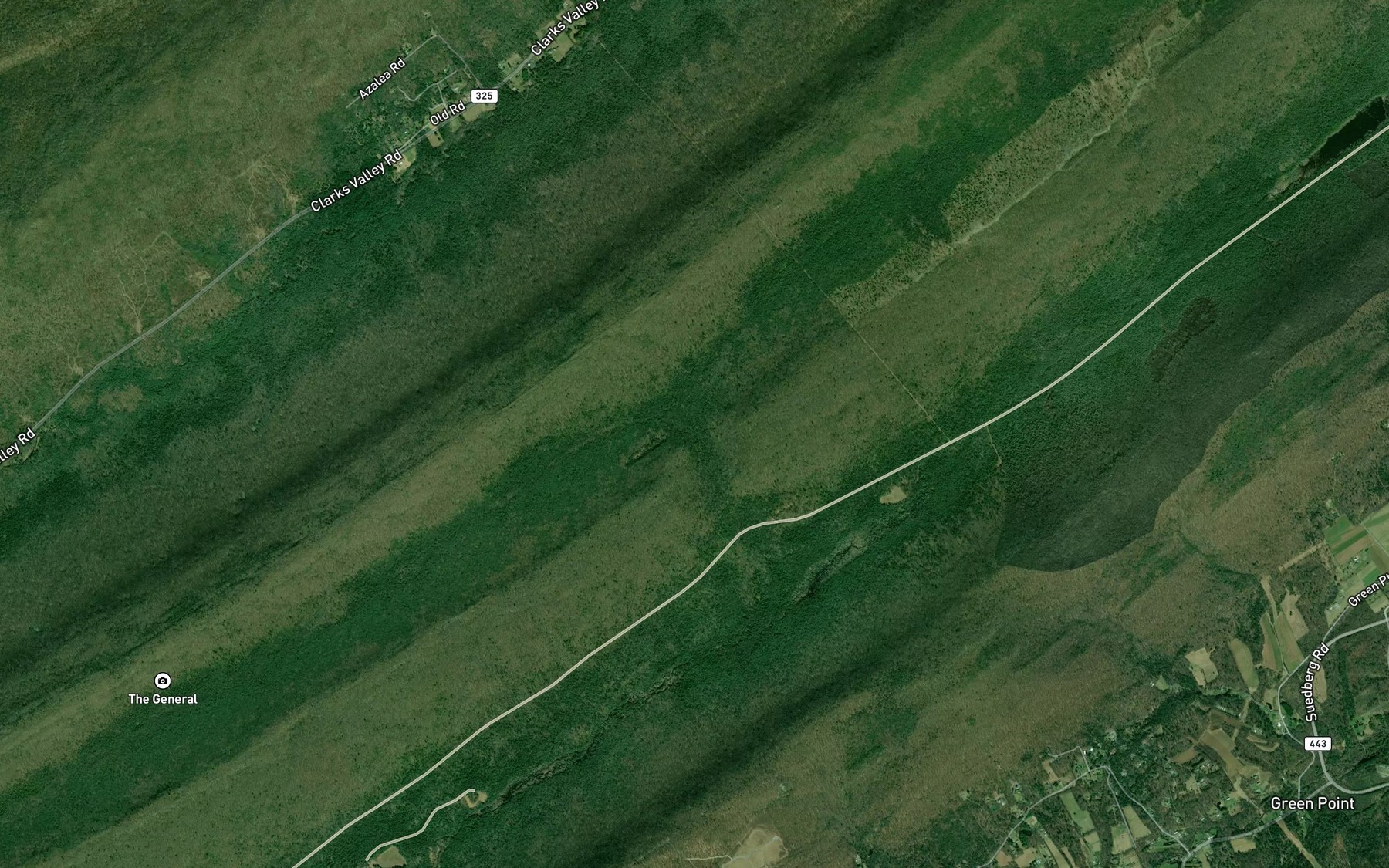 Satellite map of the East Branch Rausch Creek