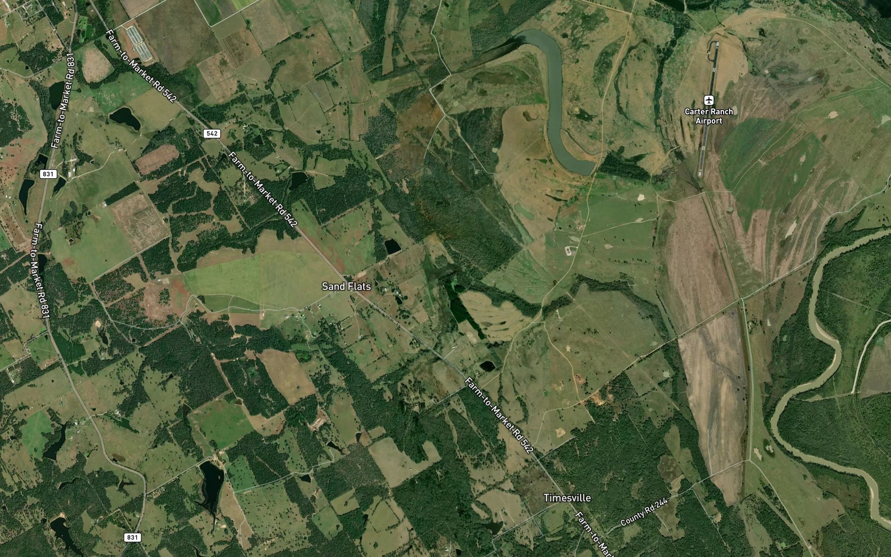 Satellite map of the Northwest Fork Boons Creek