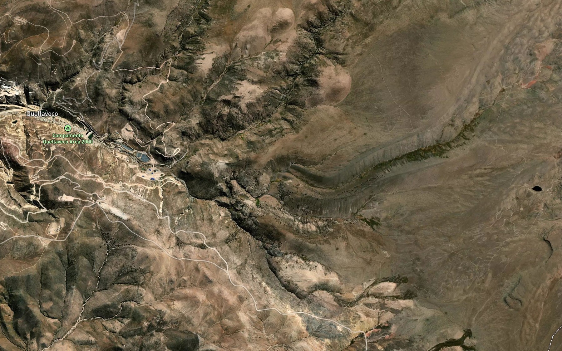 Satellite map of the Quebrada Huayllane