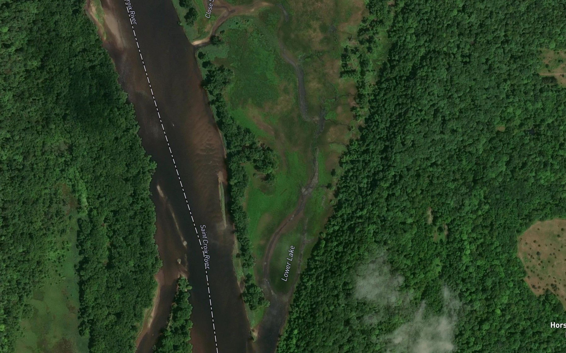 Satellite map of the Lower Lake