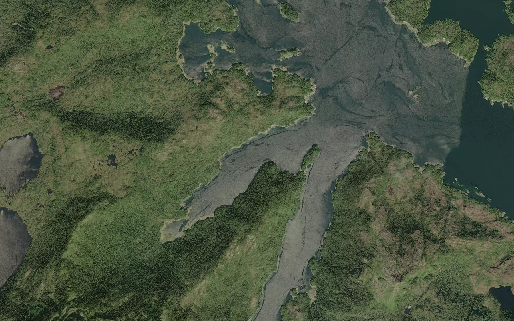 Satellite map of the Short Arm Kendrick Bay
