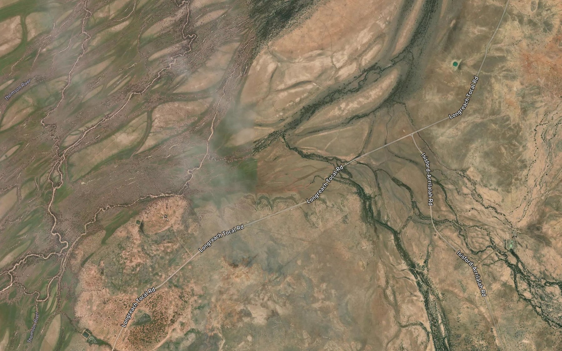 Satellite map of the Four Mile Creek