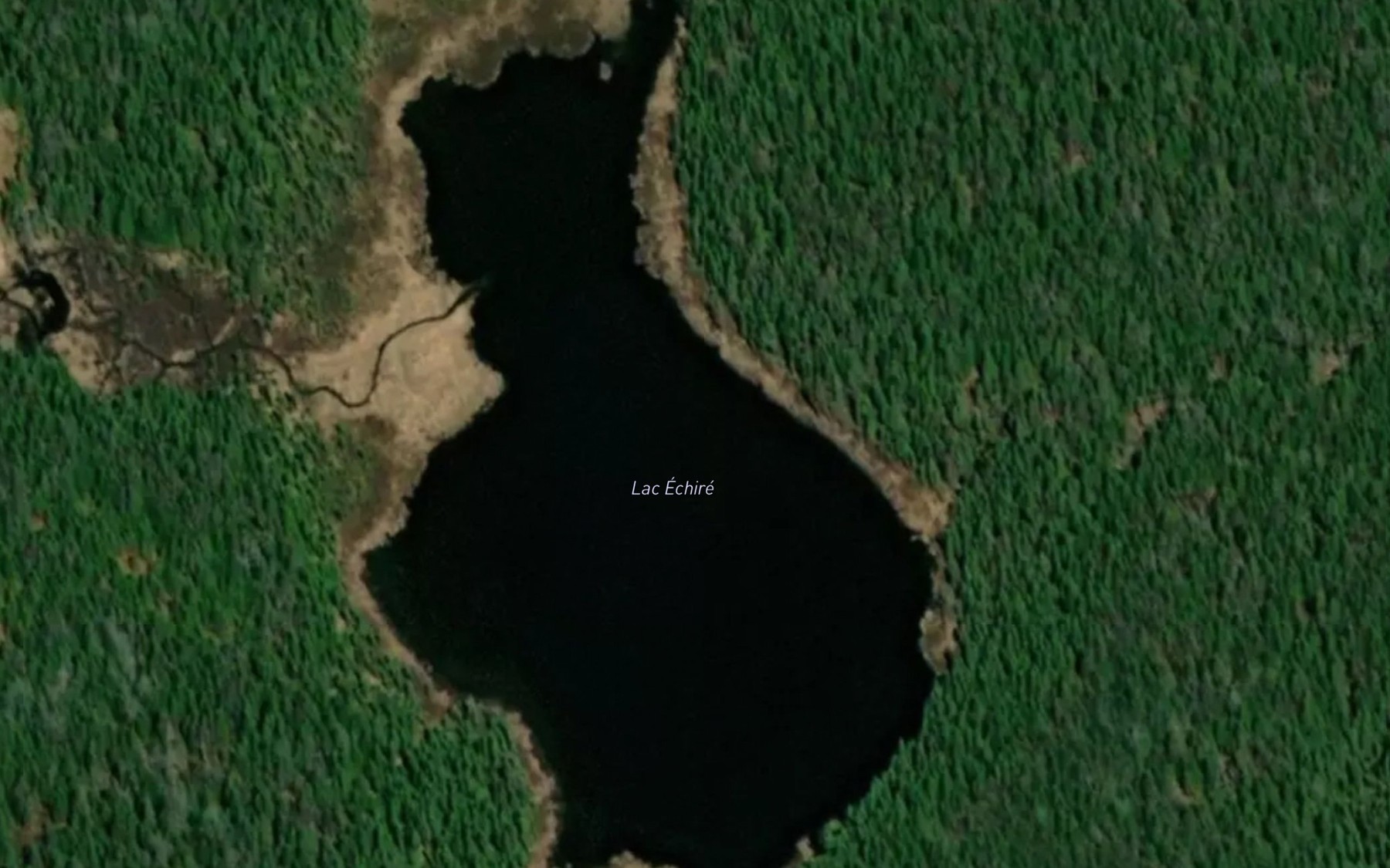Satellite map of the Lac Echire