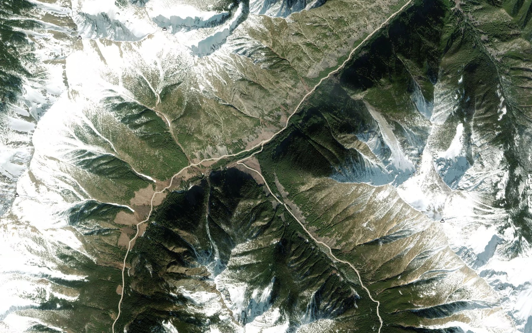 Satellite map of the Skimath Creek