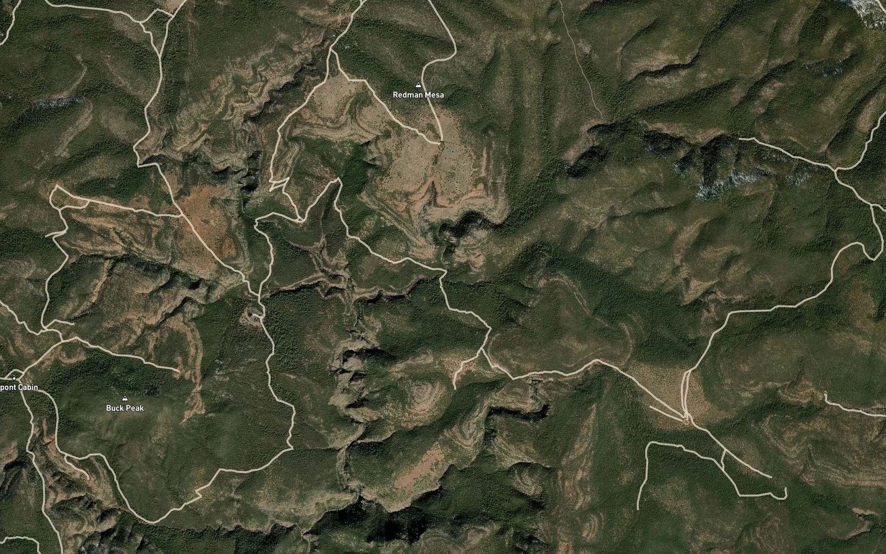 Satellite map of the Little Turkey Creek