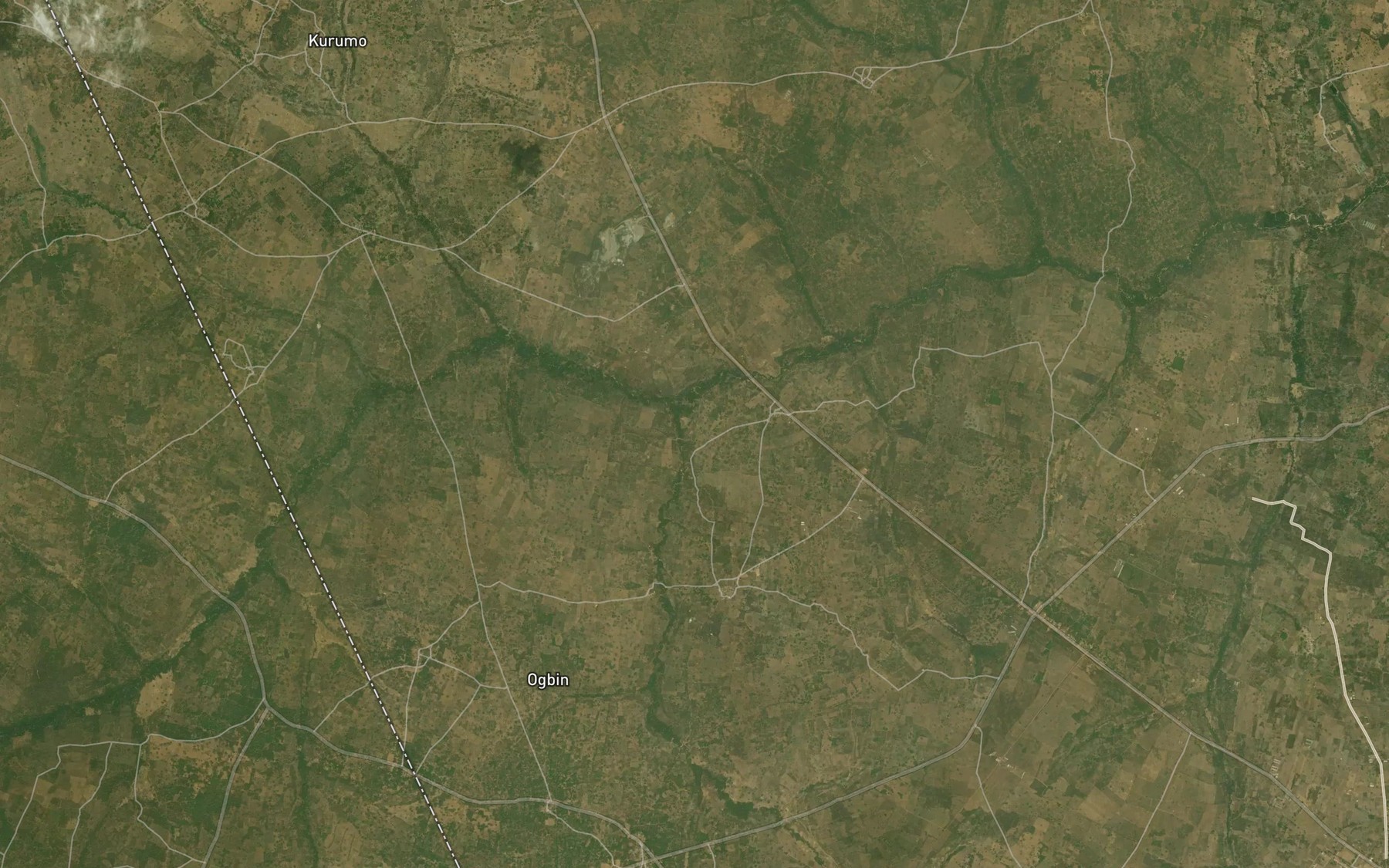 Satellite map of the River Awe