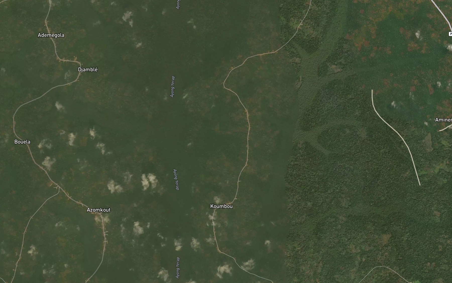 Satellite map of the Adjejend