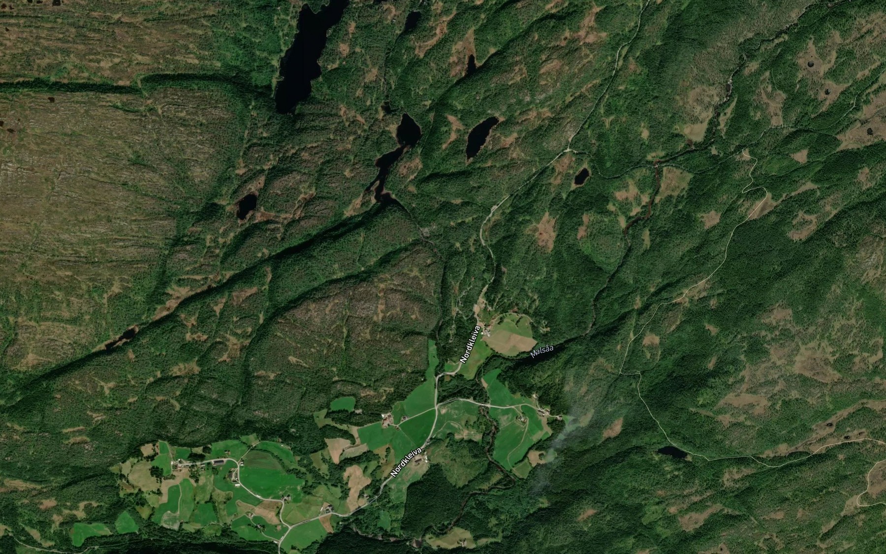 Satellite map of the Hoysjoelva
