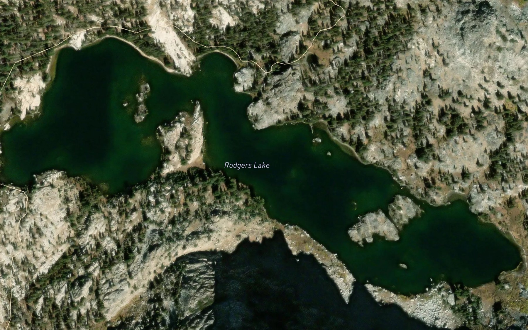 Satellite map of the Rodgers Lake
