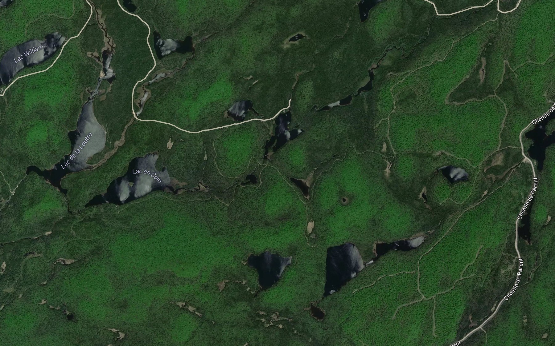Satellite map of the Lac Tasse