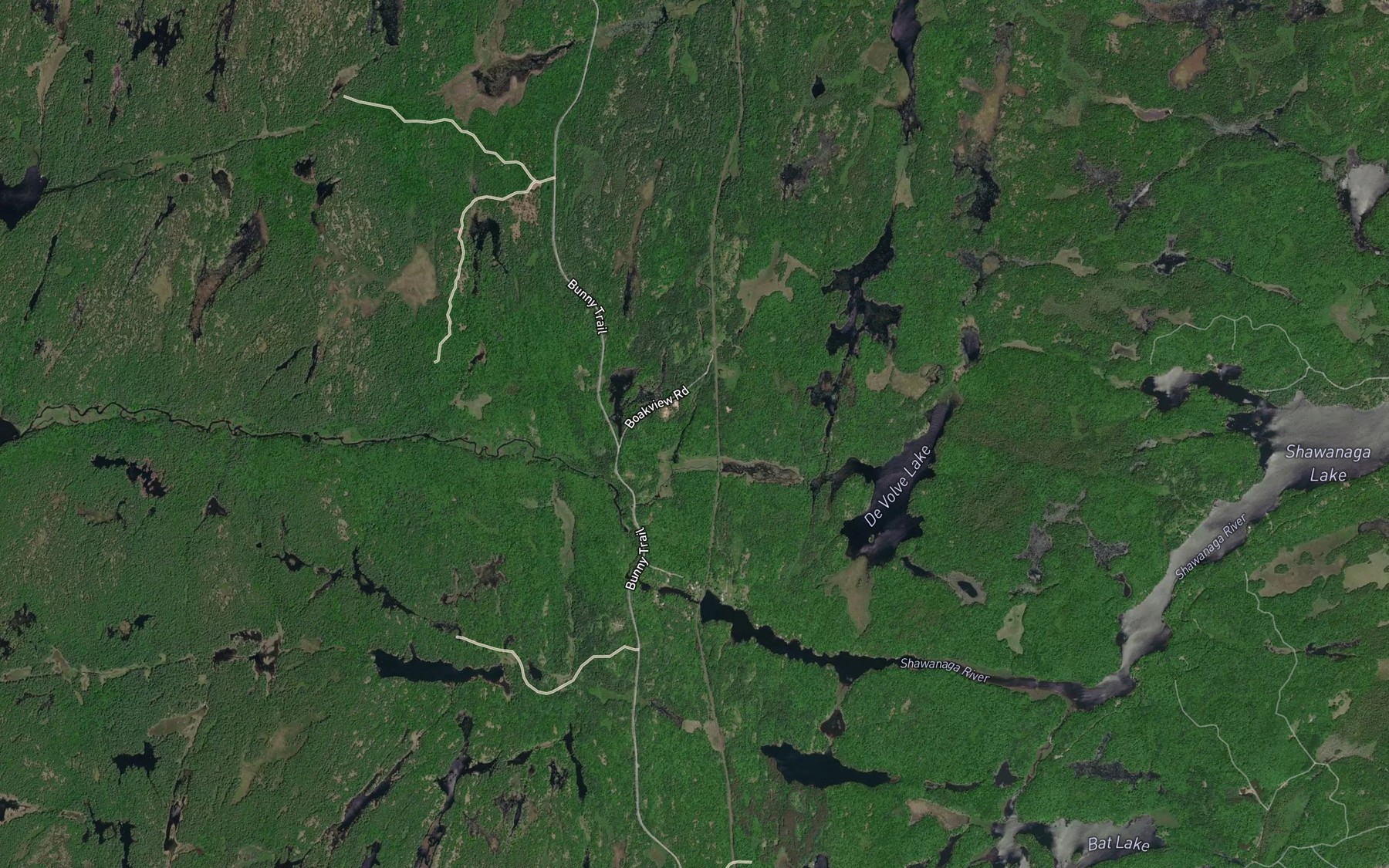 Satellite map of the Sauder Creek