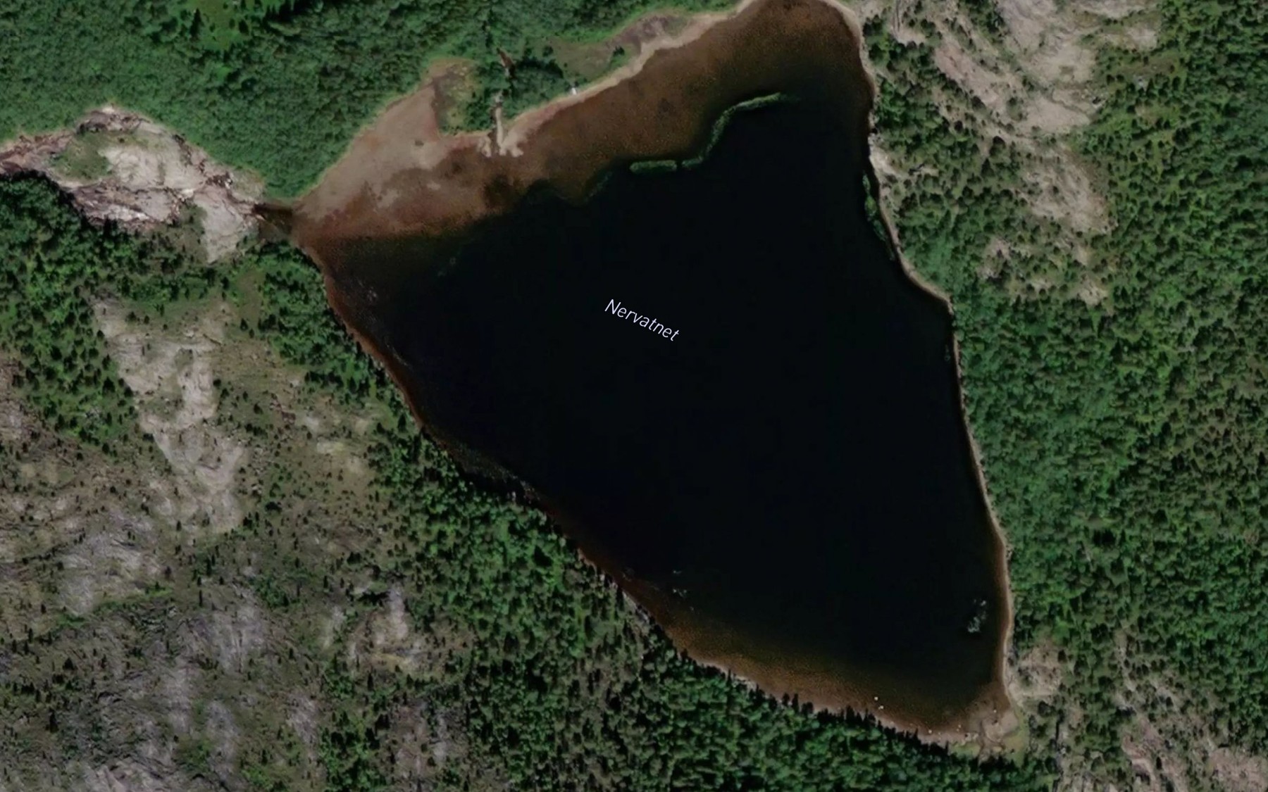 Satellite map of the Nervatnet