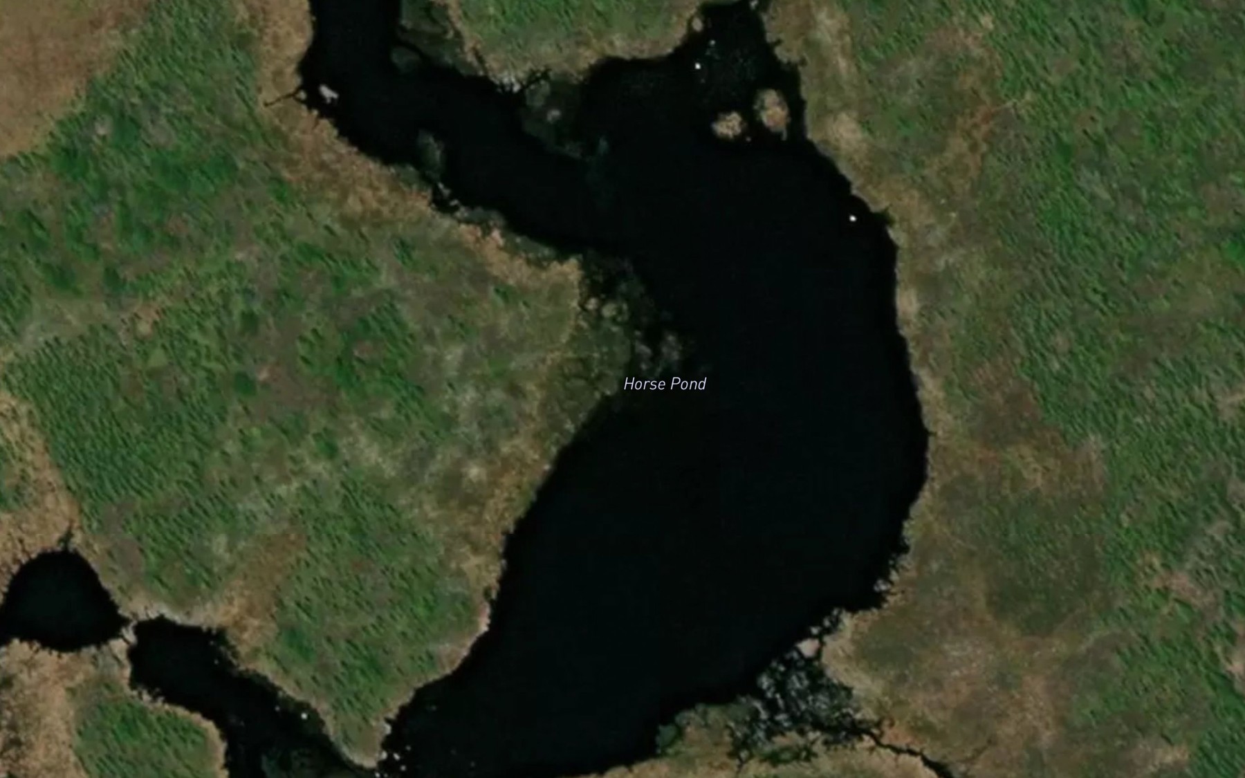 Satellite map of the Horse Pond